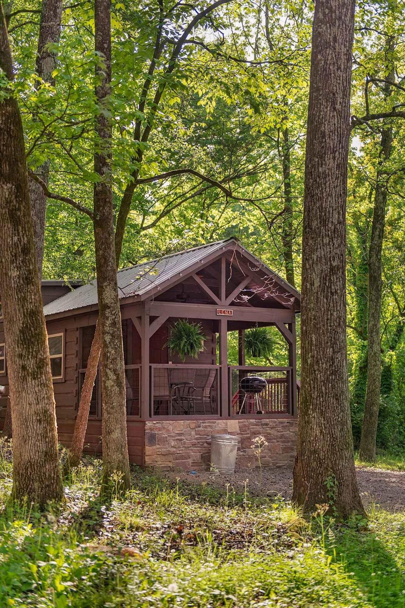 שאטאנוגה Lena Cabin Wooded Tiny Cabin - Hot Tub מראה חיצוני תמונה